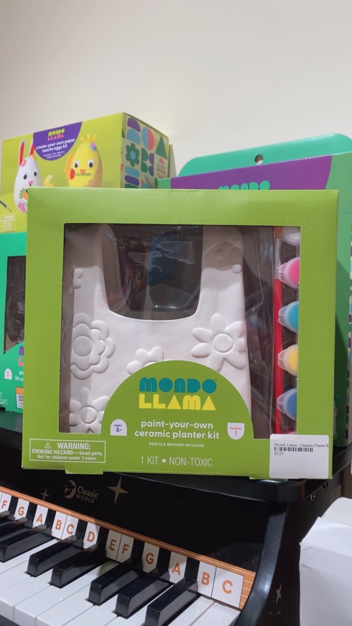 Mondo Llama - Flora Shopping Bag Ceramic Planter Kit
