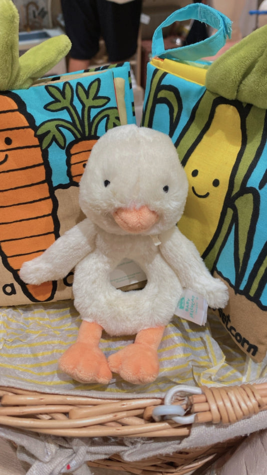 Jellycat Bashful Duckling Ring Rattle