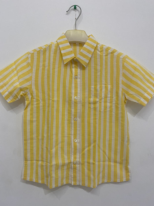 Kidsagogo Boy Shirt: Yellow Stripe