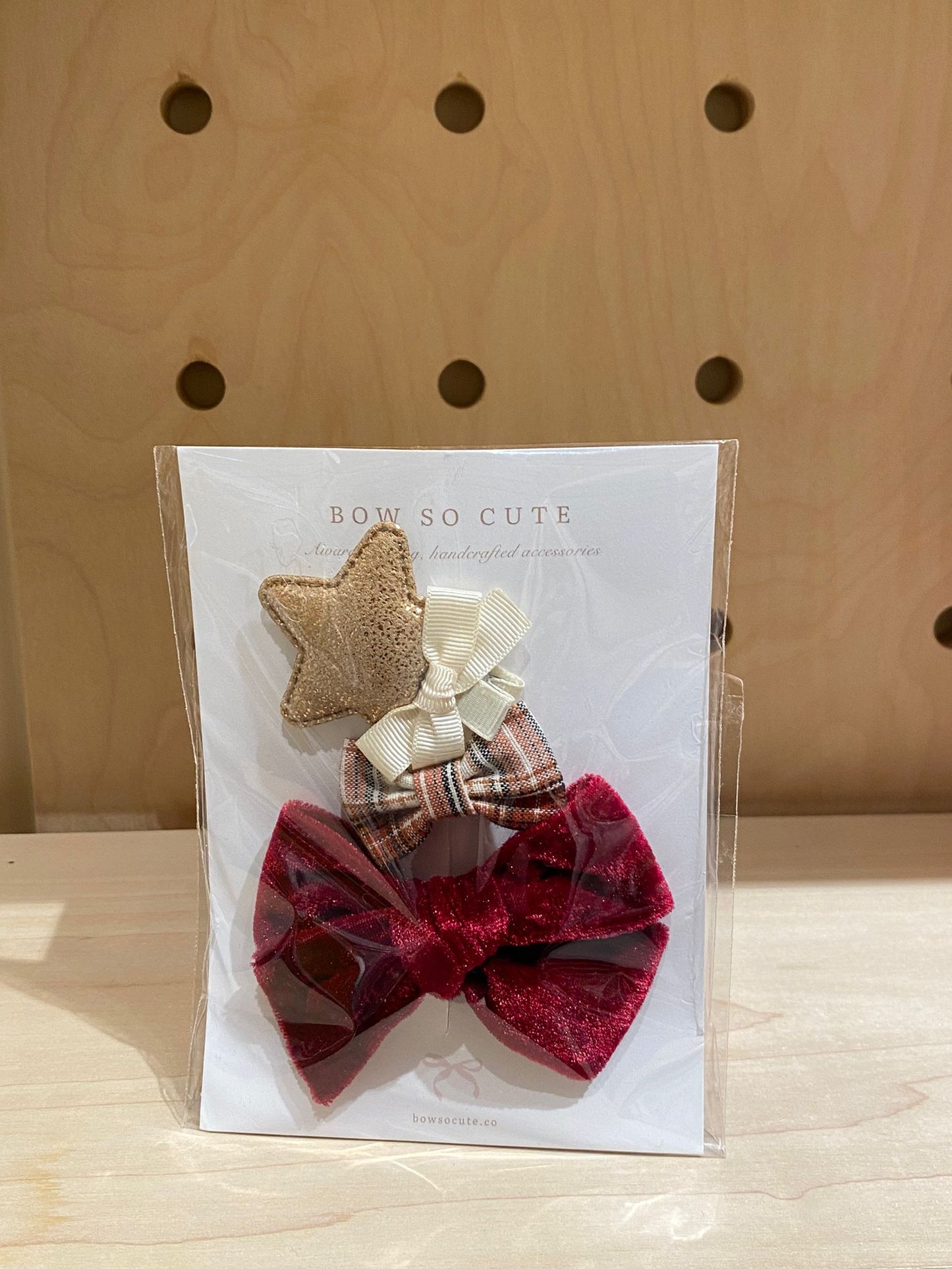 Bow So Cute Bow Clip Set ( Red)
