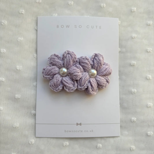 Bow So Cute Fleur Clip | Lilac Pearl