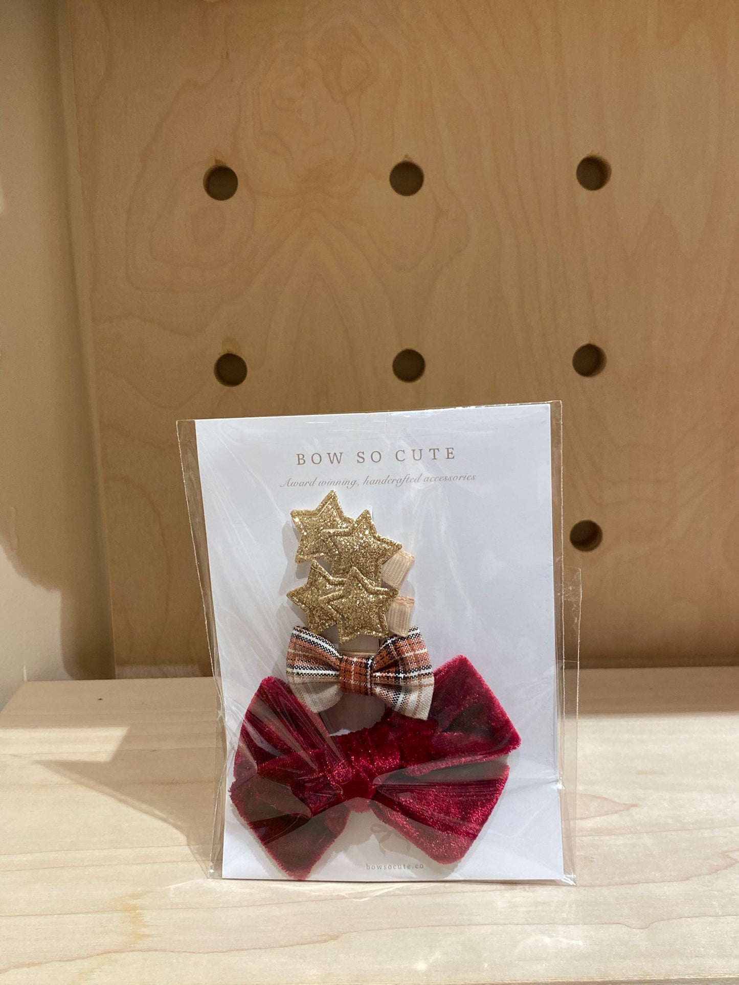 Bow So Cute Bow Clip Set ( Red)