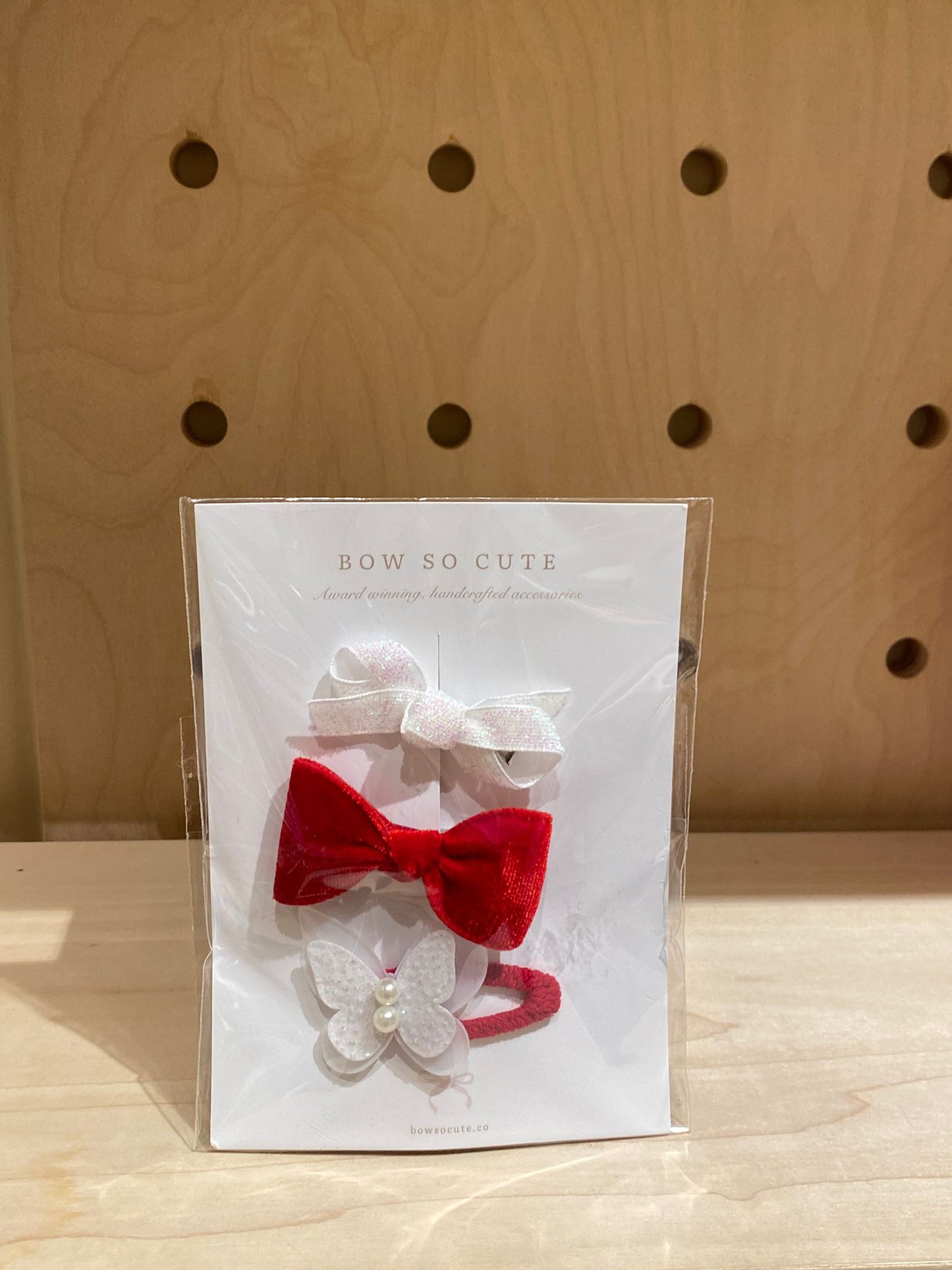 Bow So Cute Bow Clip Set ( Red)