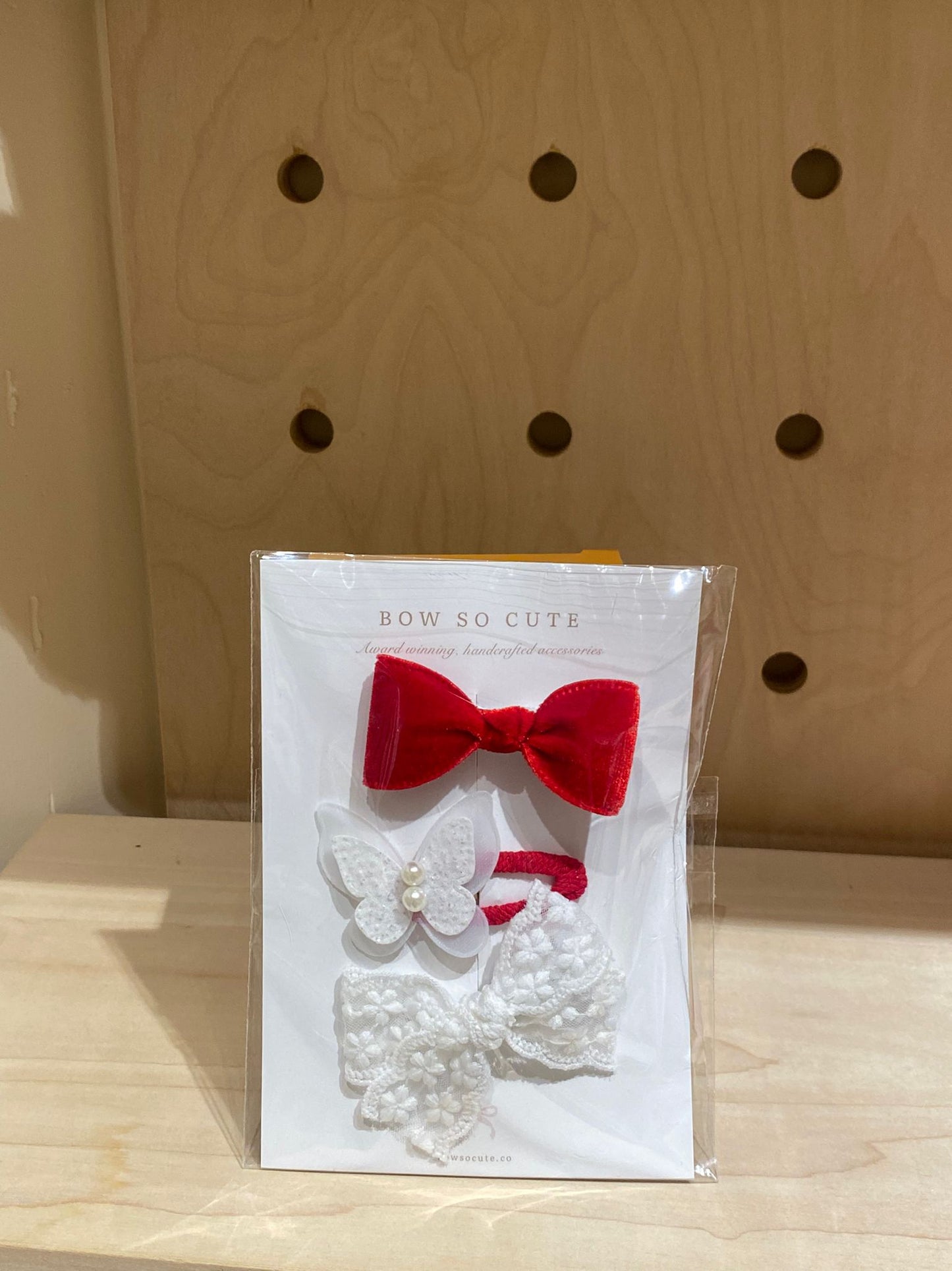 Bow So Cute Bow Clip Set ( Red)