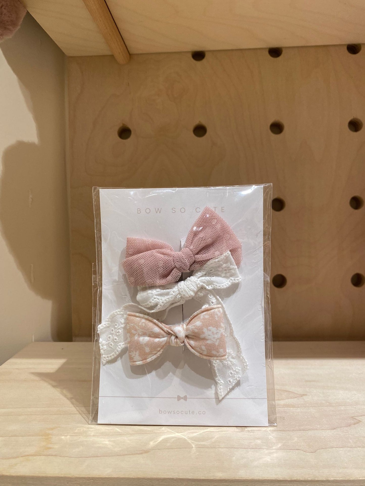 Bow So Cute Bow Clip Set ( Pink)