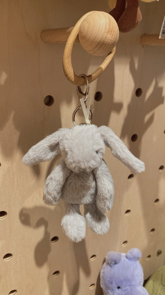 Jellycat Bashful Silver Bunny Bag Charm