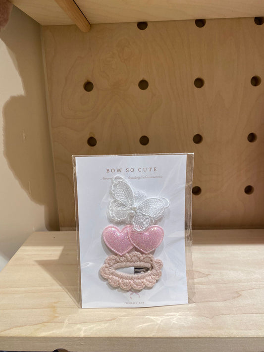 Bow So Cute Bow Clip Set ( Genitle style )