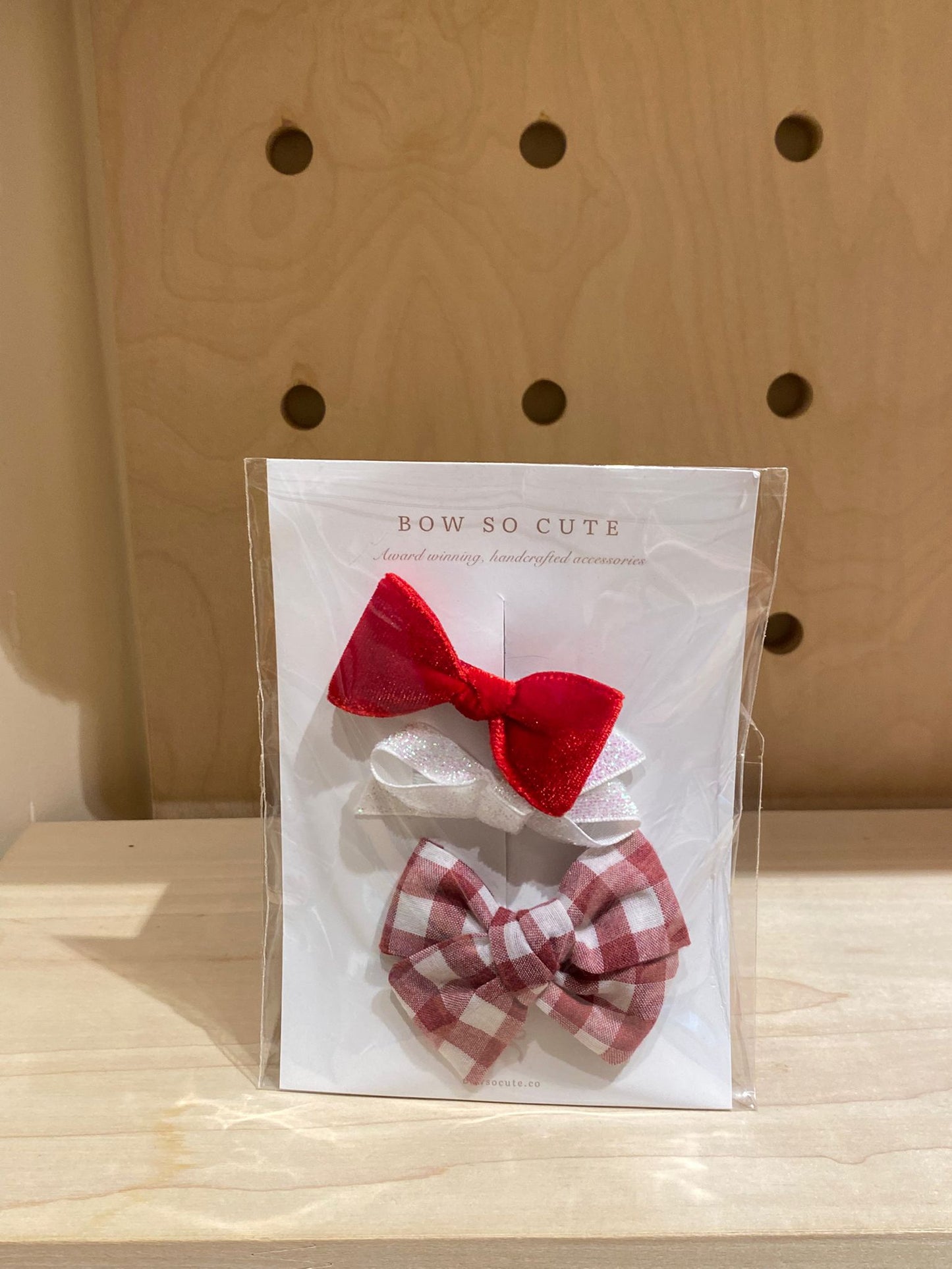Bow So Cute Bow Clip Set ( Red)