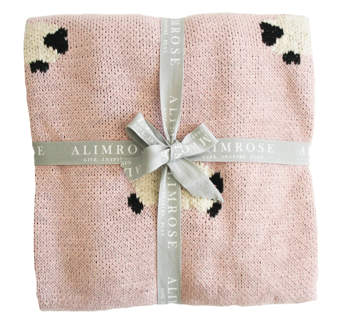 Alimrose Baa Baa Baby Blanket Pink