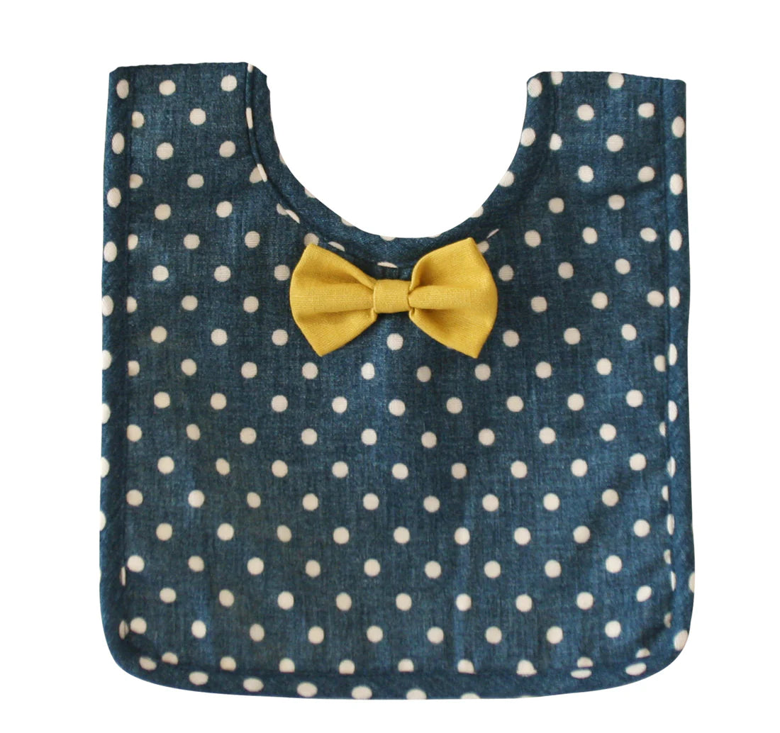 Alimrose Bow Tie Bib Ocean Blue