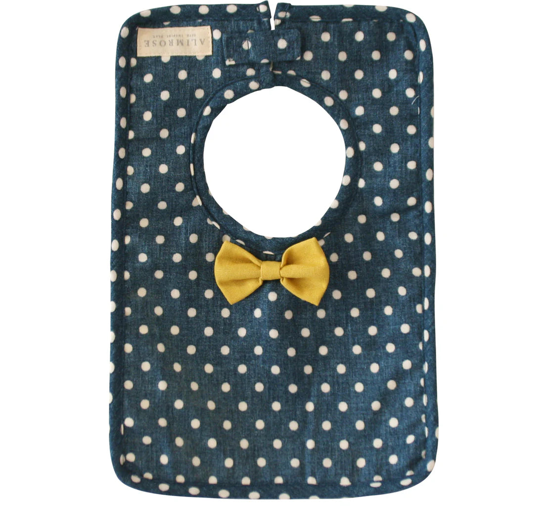 Alimrose Bow Tie Bib Ocean Blue