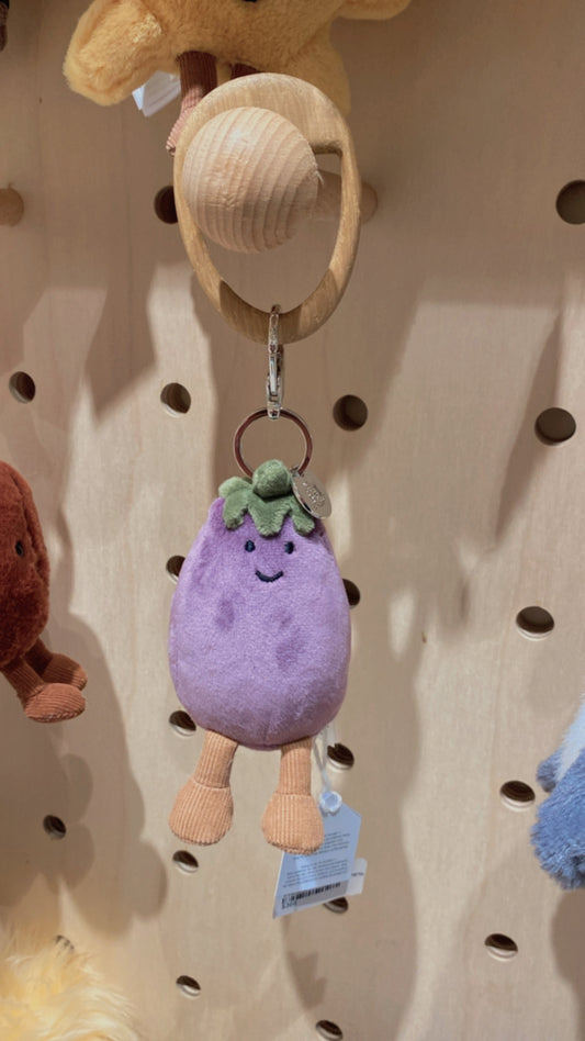 Jellycat Vivacious Aubergine Bag Charm