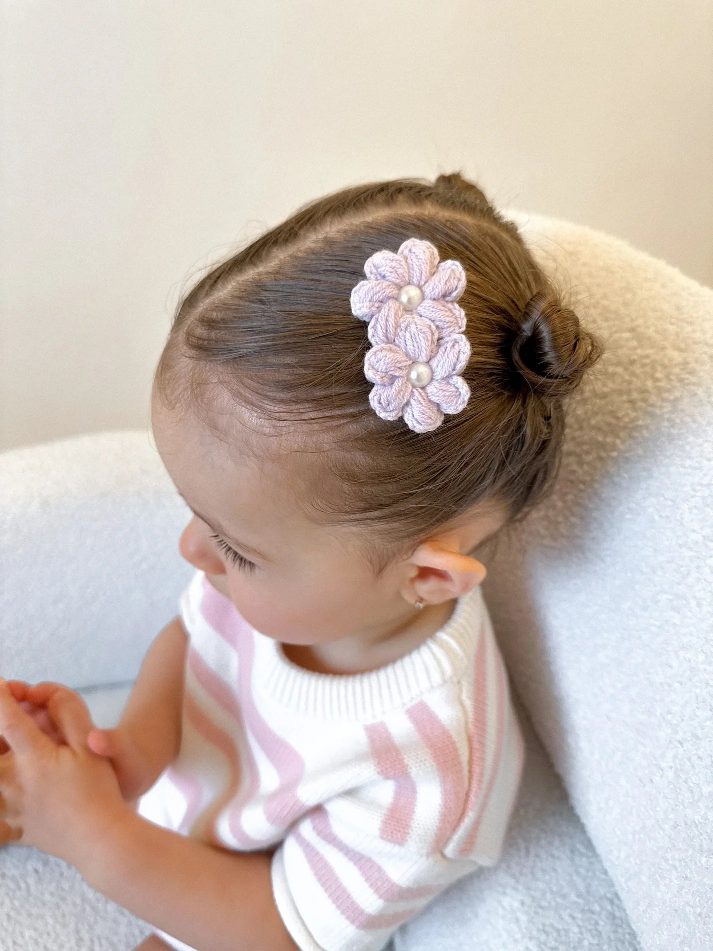 Bow So Cute Fleur Clip | Lilac Pearl