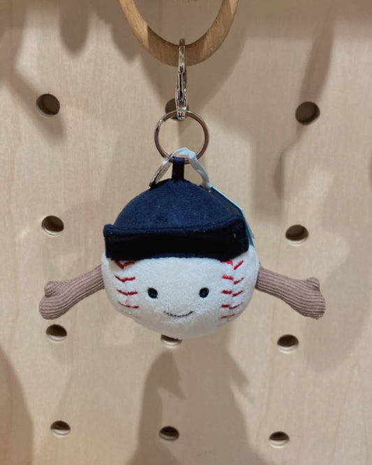 Jellycat Amuseables Sports Baseball Bag Charm
