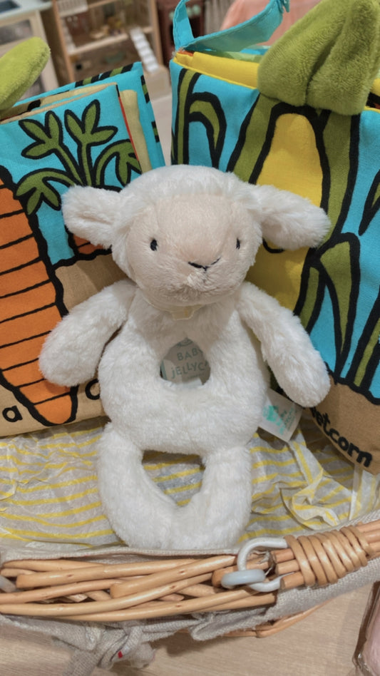 Jellycat Bashful Lamb Ring Rattle