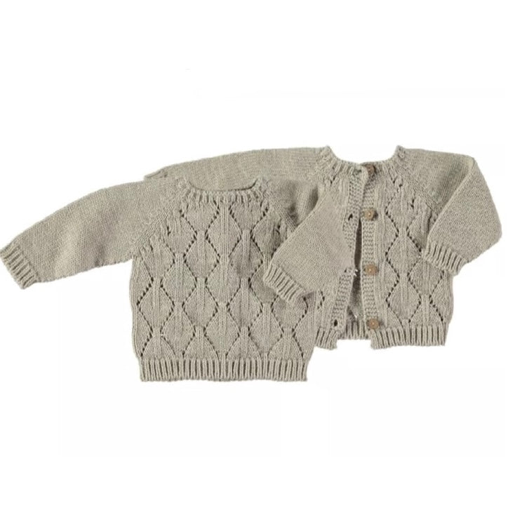 Li & Me Arian: Openwork Knit Sweater (Stone)