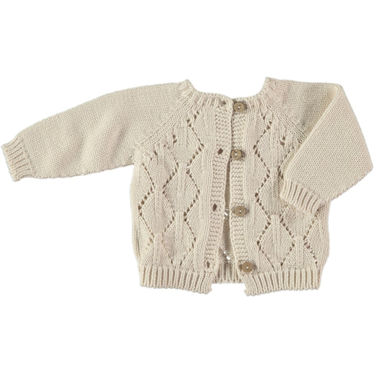 Li & Me Arian: Openwork Knit Sweater (Cream)