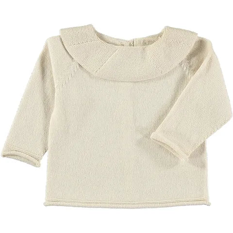 Li & Me Samy: Plain Knit 2-way Sweater (Cream)