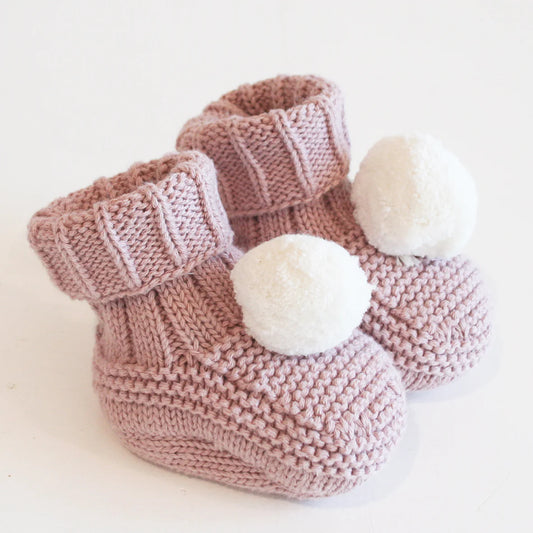Alimrose Pom Pom Baby Socks Petal