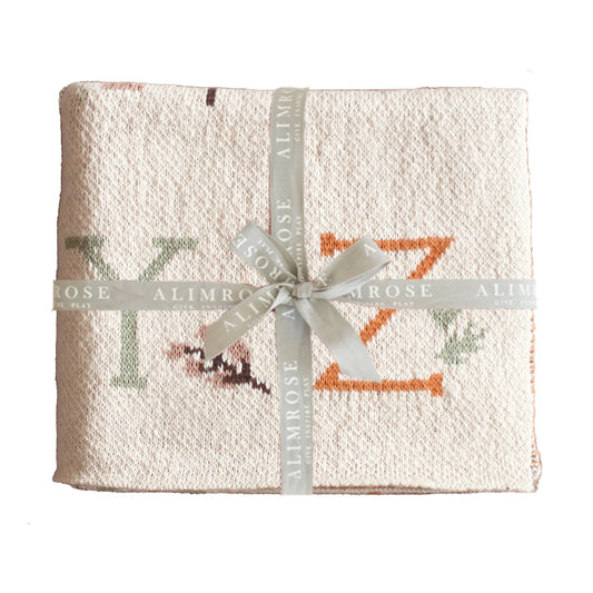 Alphabet Baby Blanket Natural - JULY