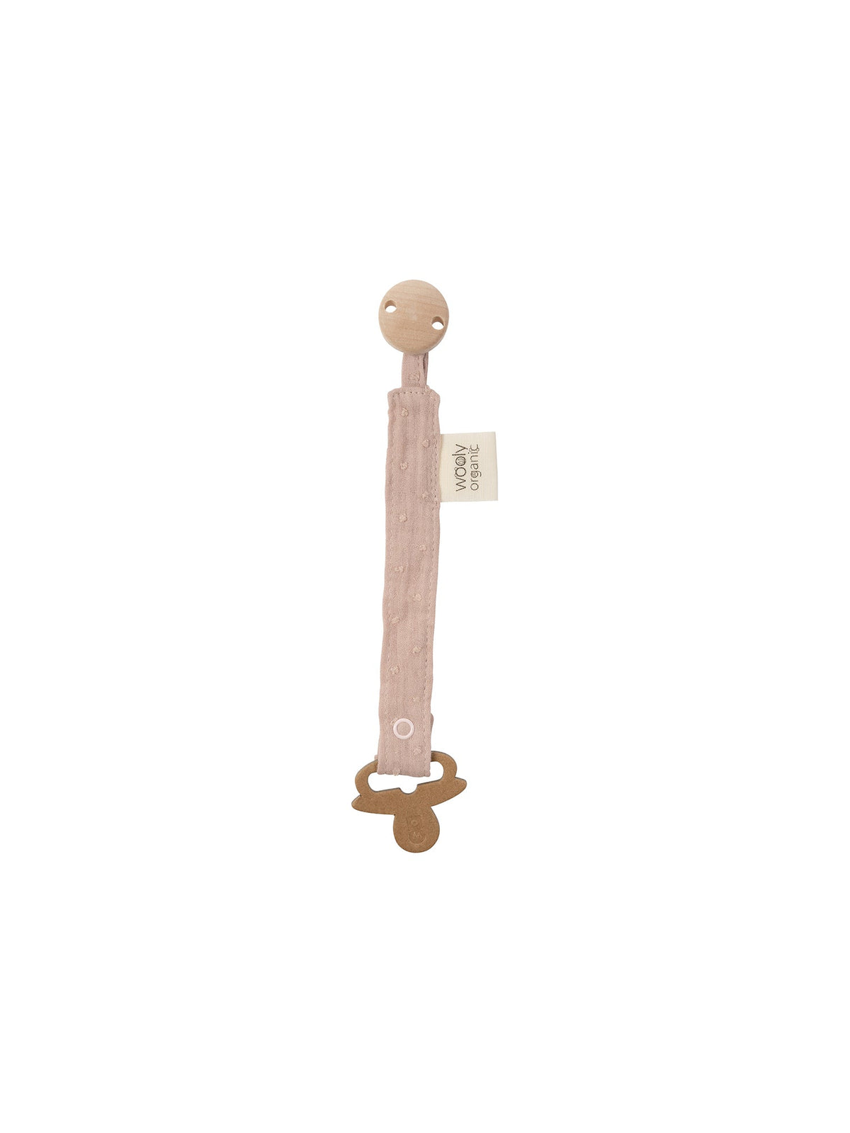 Muslin Pacifier Clip - Light Old Pink