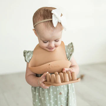 Moss and Fawn Gather and Roll Bib (Bloom)