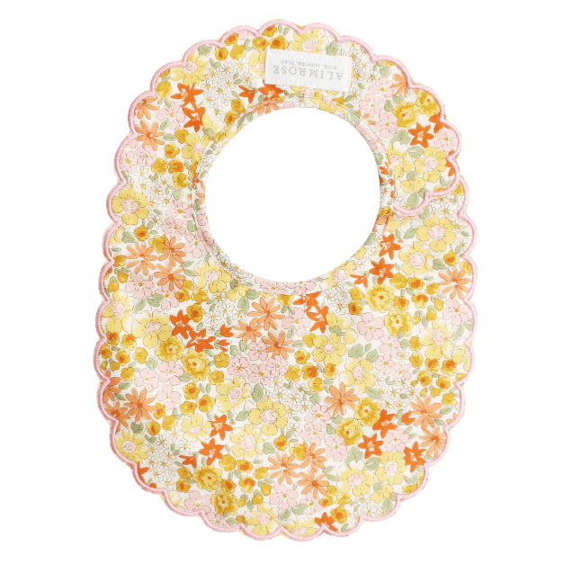 Alimrose Scallop Edge Bib - Sweet Marigold