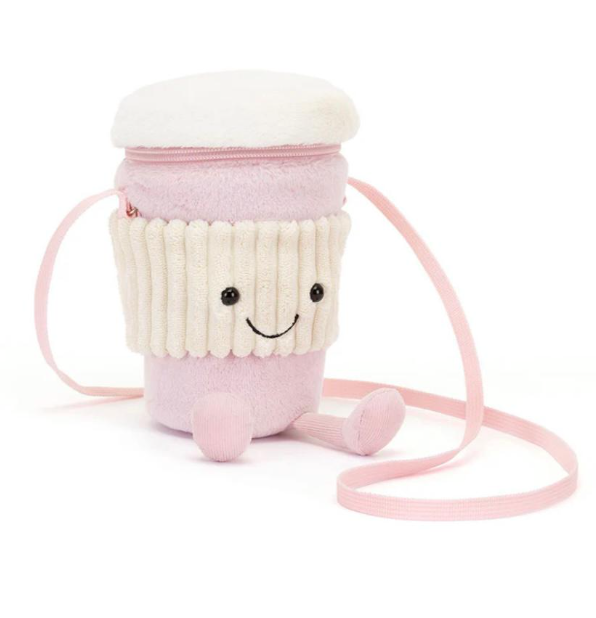 Jellycat Amuseables Coffee-To-Go Pink Bag (Pre-order: Restock in 2-3 weeks)