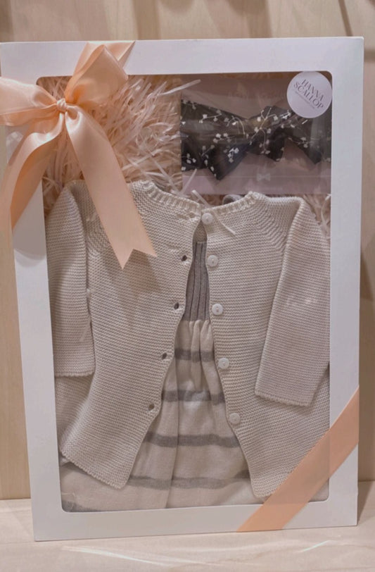 Baby Gift Set : Li & Me Dress & Sweater x Bow So Cute