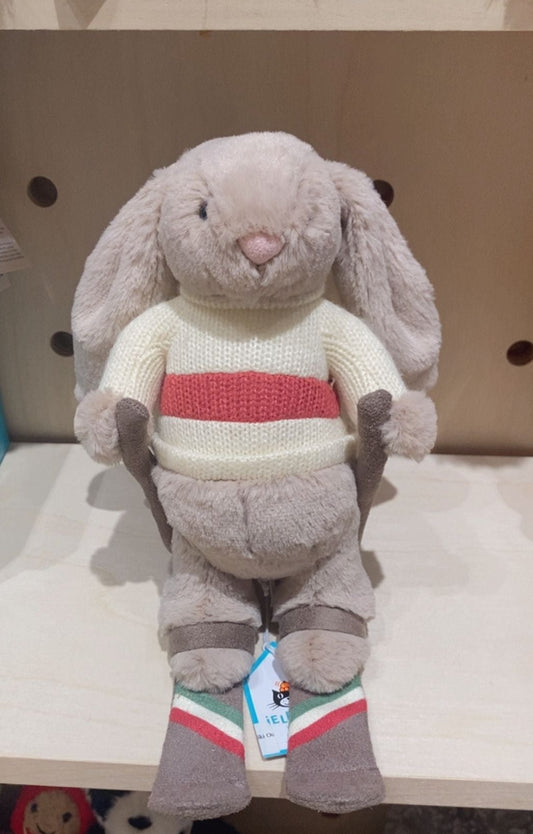 Jellycat Bashful Bunny Gold Medal Ski Outfit