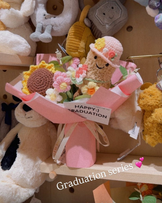 Graduation Bouquet Set D  (Jellycat Item Is Excluded)