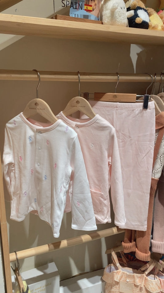 Polo Pony Reversible Cotton Jacket with Trousers - Pink