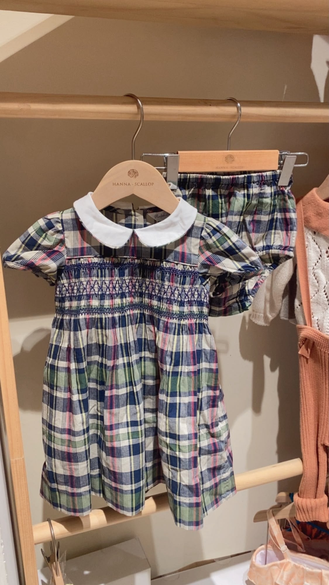 Smocked Madras Dress with Bloomer