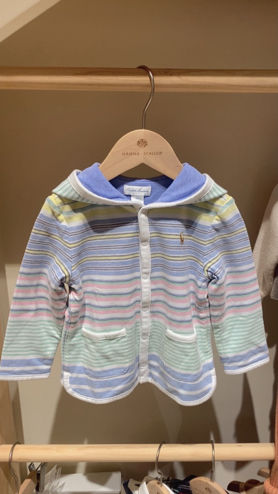 Striped Oxford Mesh Hooded Jacket