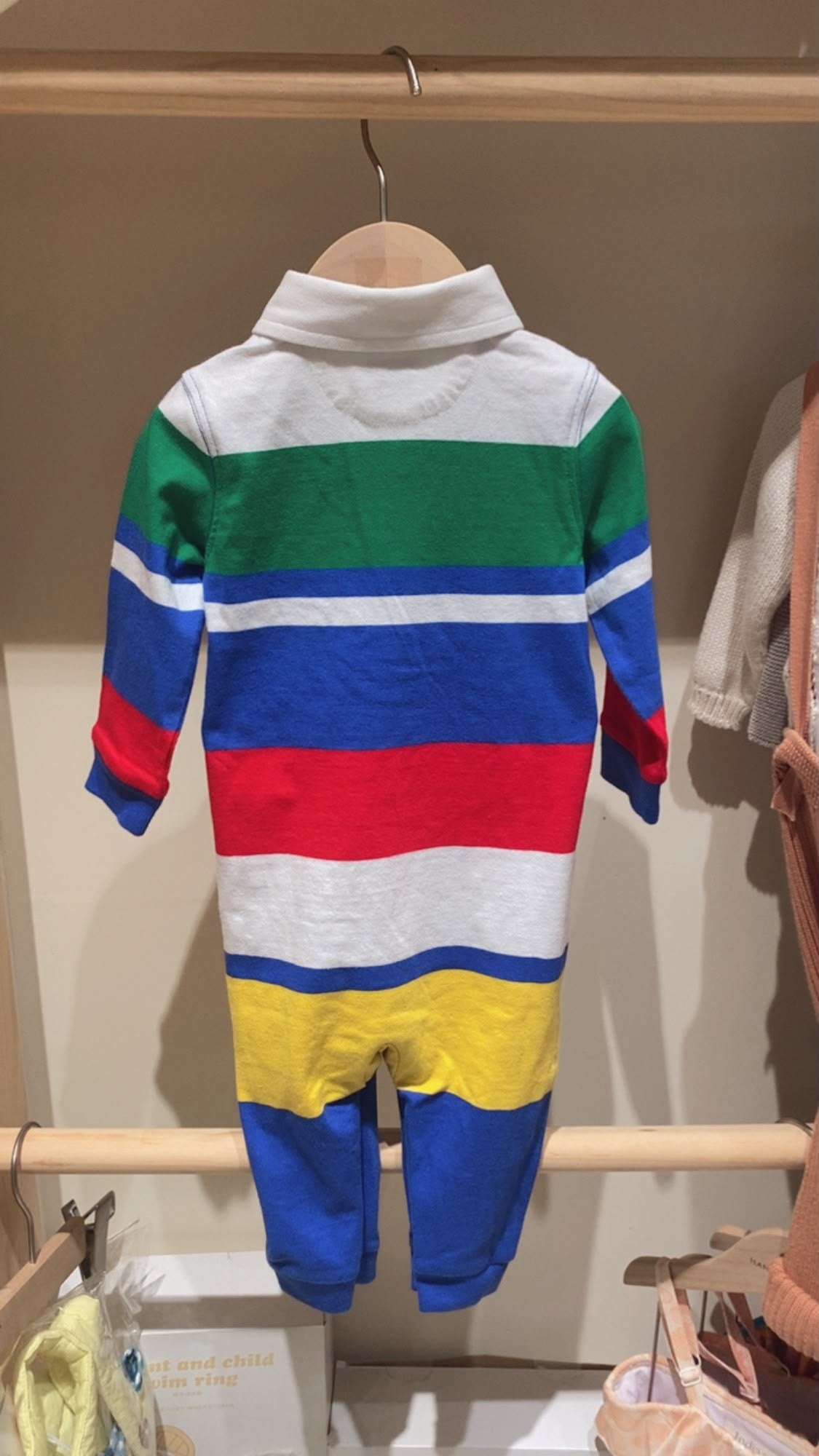 Striped Cotton Jersey Rugby Coverall