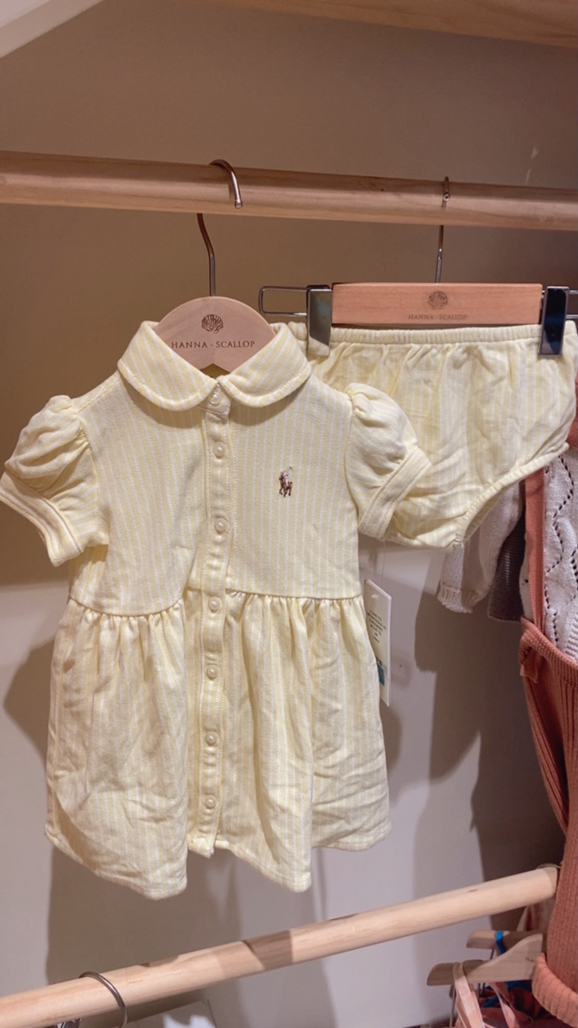 Striped Knit Oxford Shirtdress with Bloomer