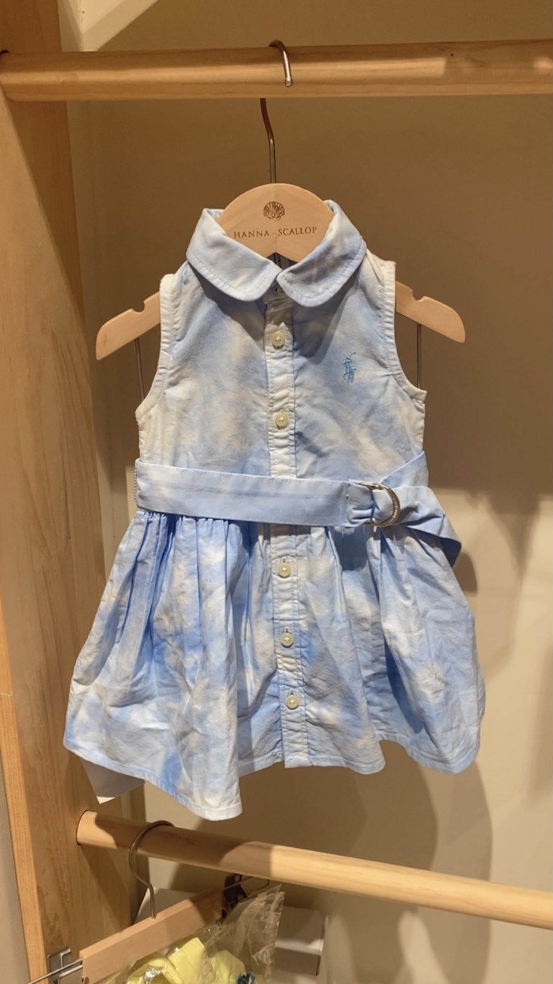 Belted Tie Dye-Print Cotton Shirtdress with Bloomer