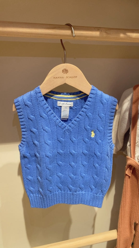 Cable-Knit Cotton Sweater Vest