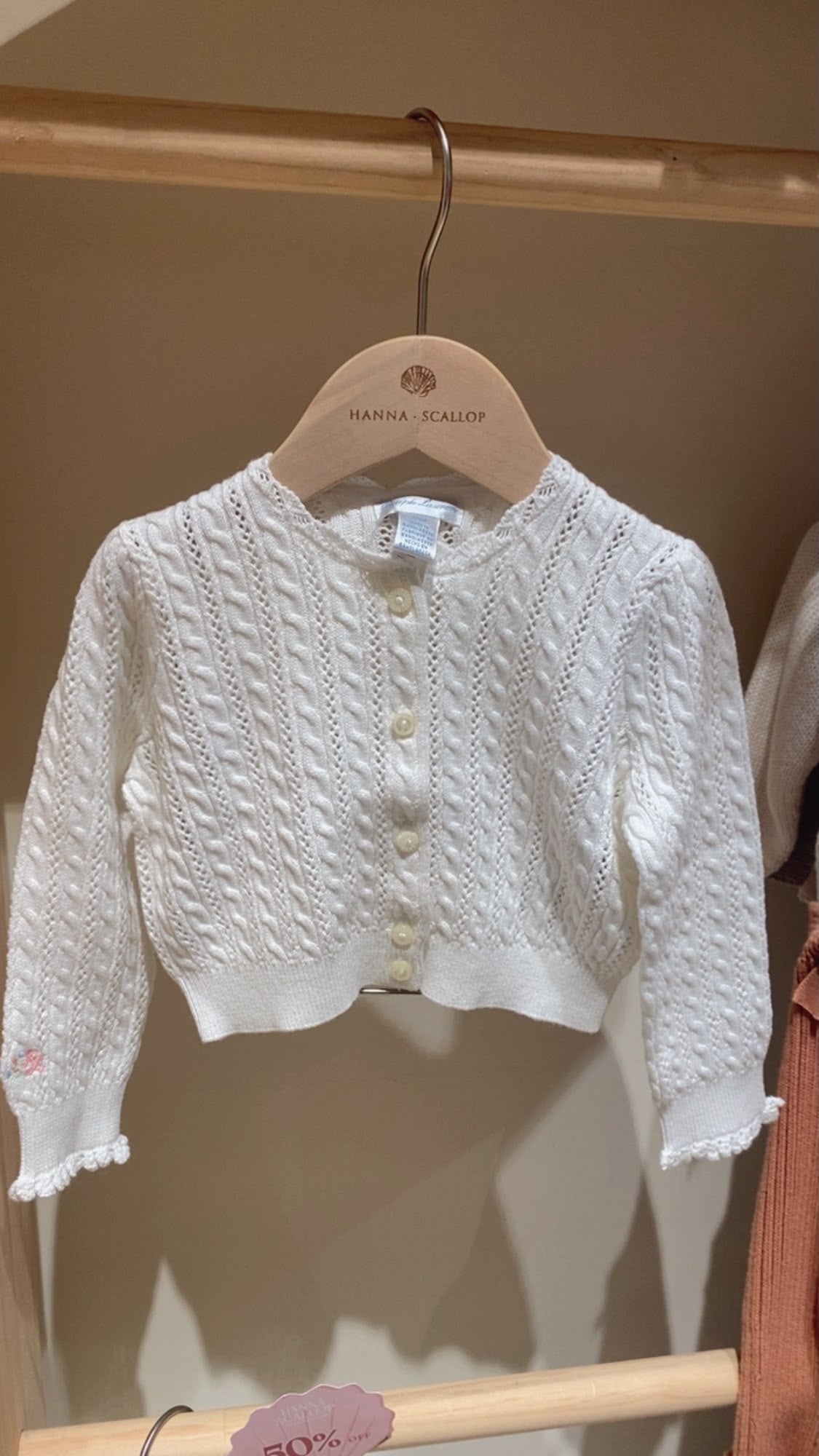 Pointelle-Knit Cotton Cardigan