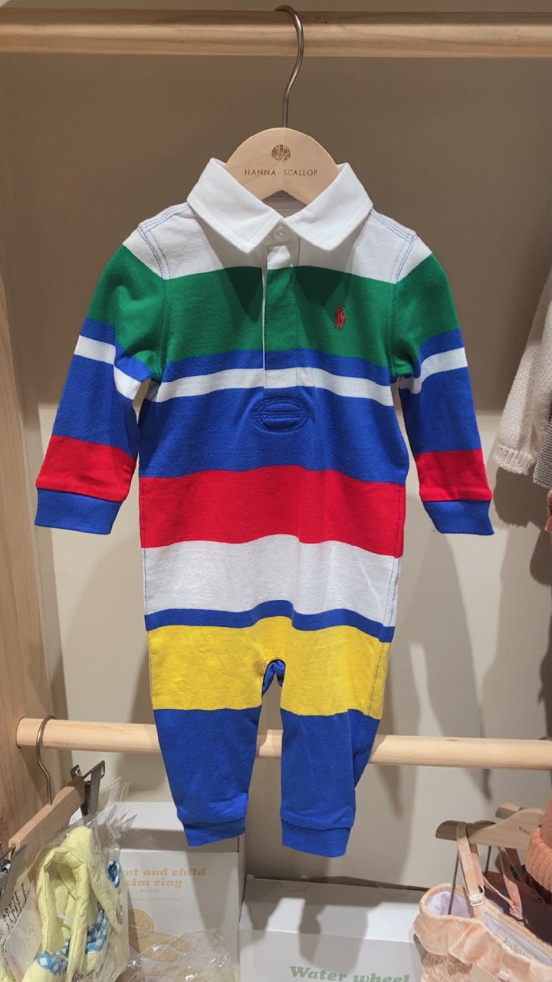 Striped Cotton Jersey Rugby Coverall