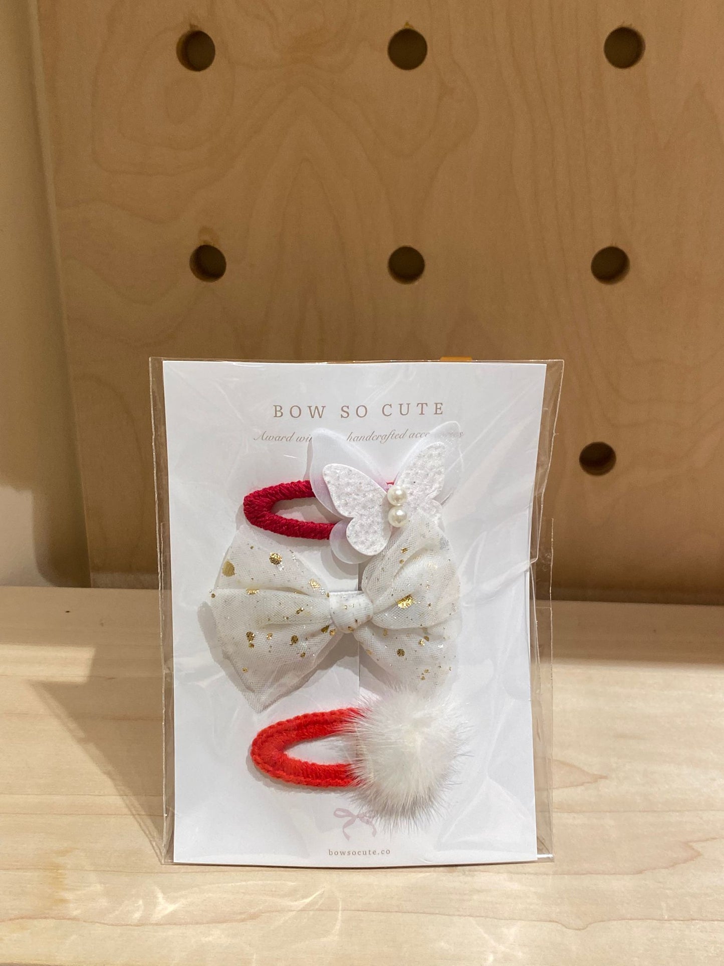 Bow So Cute Bow Clip Set ( Red)