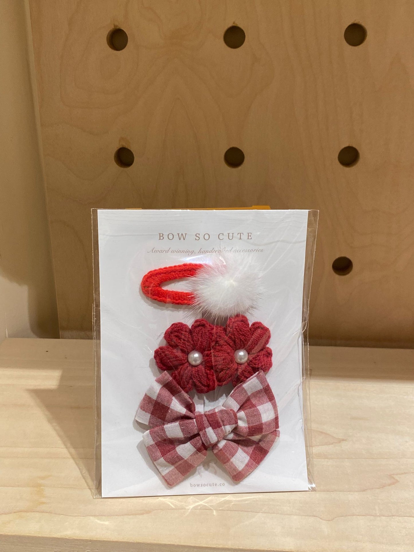 Bow So Cute Bow Clip Set ( Red)