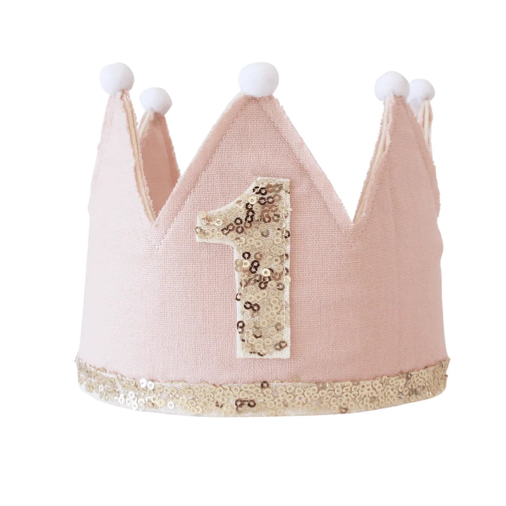 Alimrose 1st Birthday Crown Ivory (Pink)