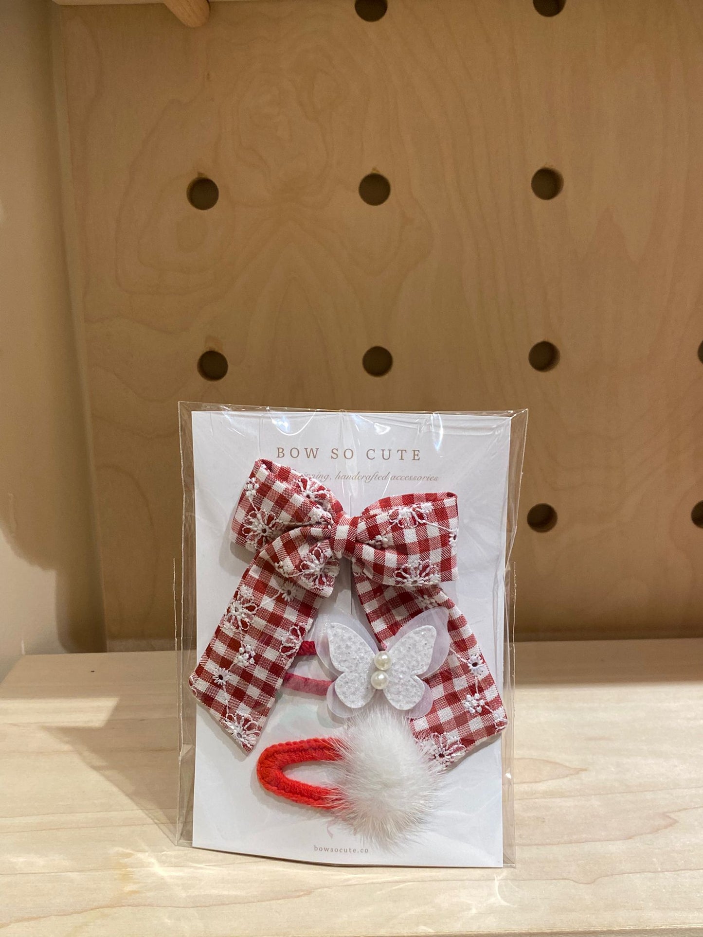 Bow So Cute Bow Clip Set ( Red)