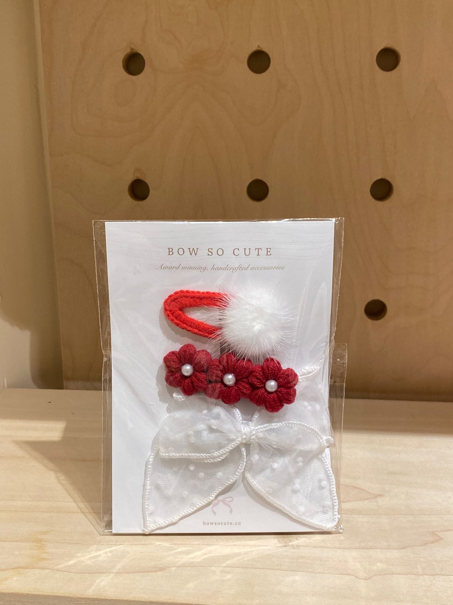 Bow So Cute Bow Clip Set ( Red)