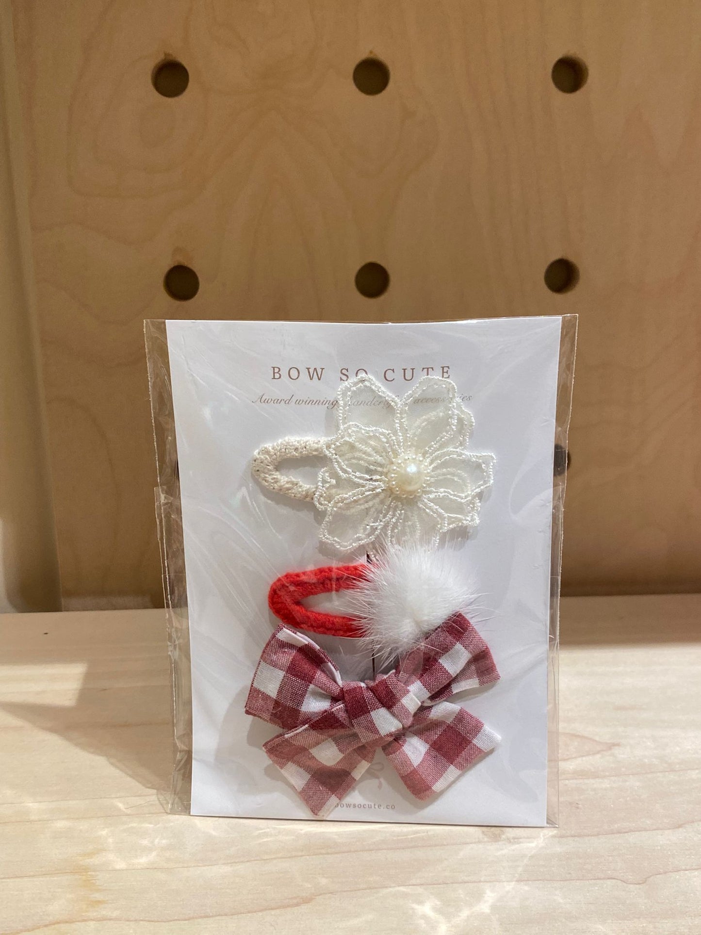 Bow So Cute Bow Clip Set ( Red)