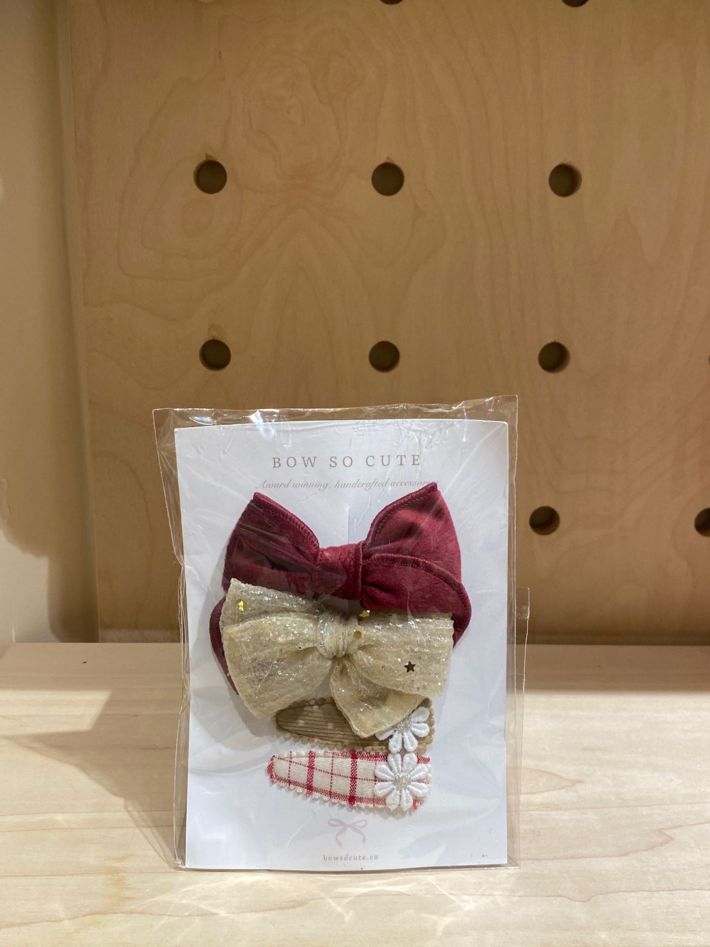 Bow So Cute Bow Clip Set ( Red)