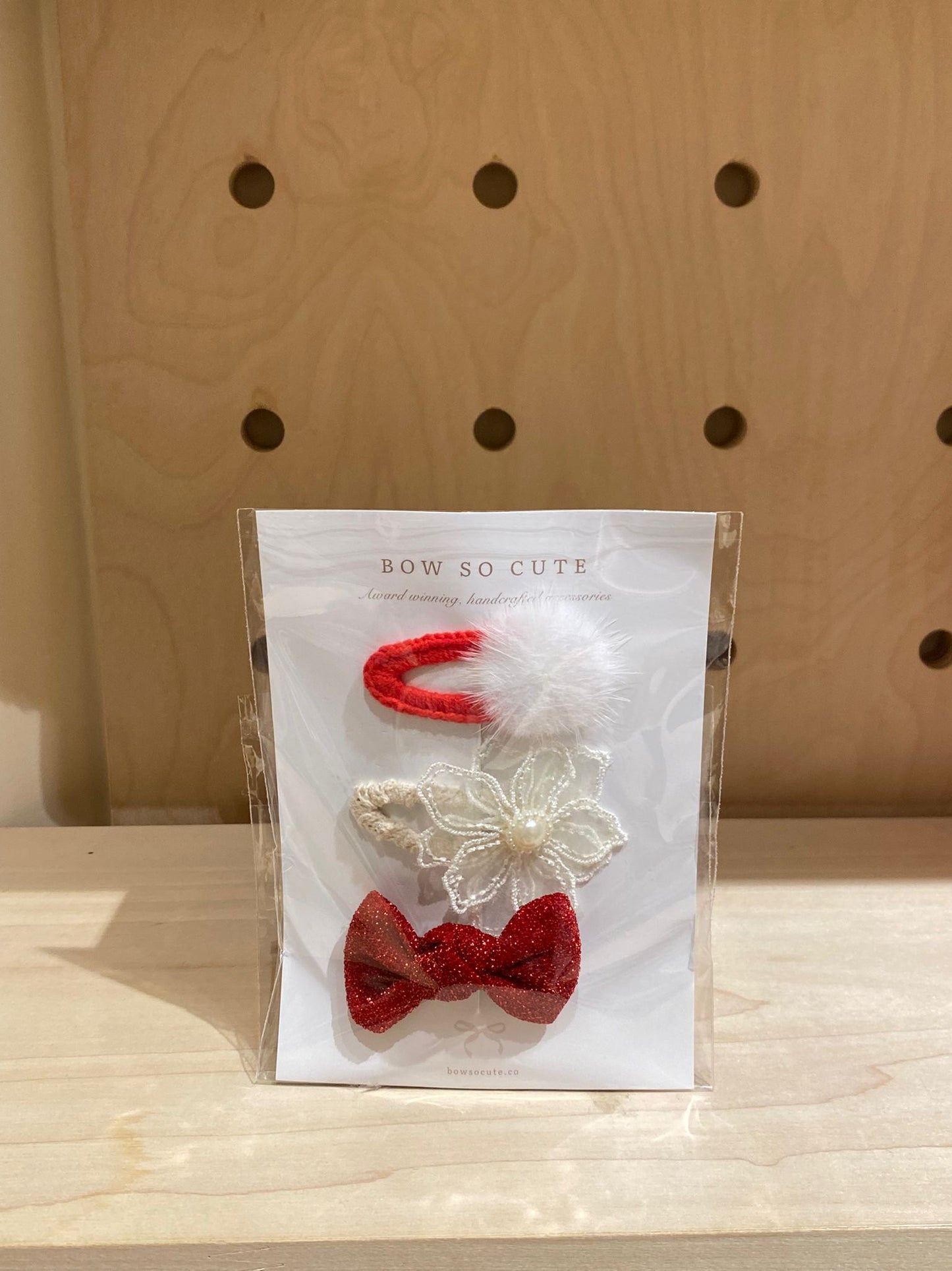 Bow So Cute Bow Clip Set ( Red)