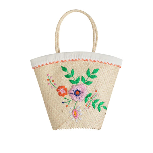 Kidsagogo Flower Embroidered Basket: Maya