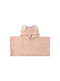 Kids Poncho with Mouse Ears - Pink Rose